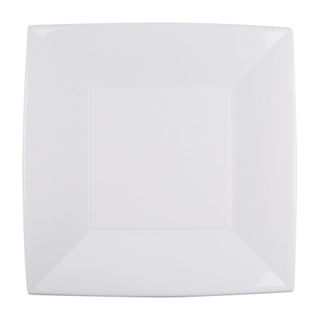 Assiette Dure Réutilisable Plate Blanc PP 29cm (12 Utés)