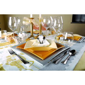 Assiette Plastique Réutilisable Plate Gris PP 290mm (12 Utés)