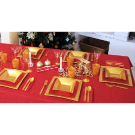 Assiette Plastique Réutilisable Creuse Doré PP 180mm (12 Utés)