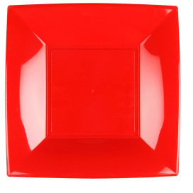 Assiette Plastique Réutilisable Plate Rouge PP 290mm (144 Utés)