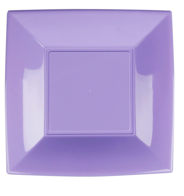 Assiette Plastique Réutilisable Plate Lilas PP 290mm (12 Utés)