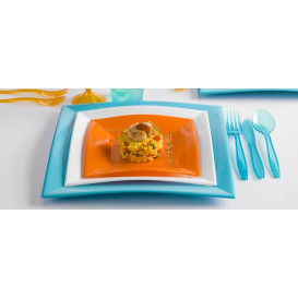 Assiette Plastique Réutilisable Plate Turquoise PP 290mm (12 Utés)