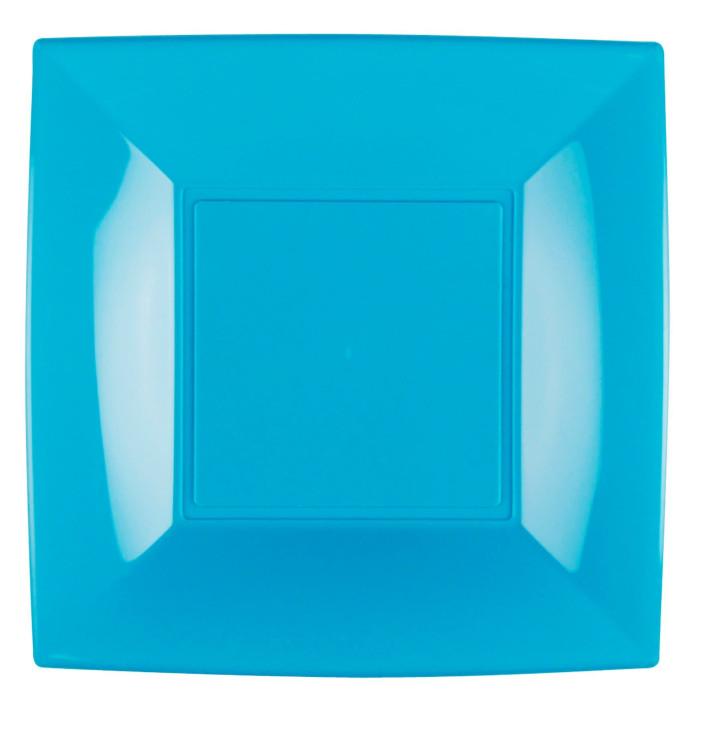 Assiette Plastique Réutilisable Plate Turquoise PP 290mm (12 Utés)