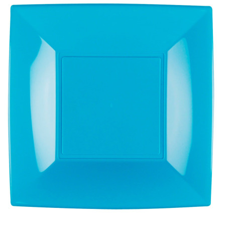 Assiette Dure Réutilisable Plate Turquoise PP 29cm (12 Utés)