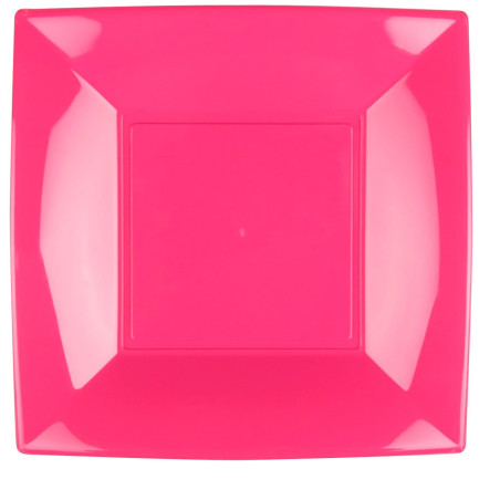 Assiette Dure Réutilisable Plate Fuchsia PP 29cm (12 Utés)