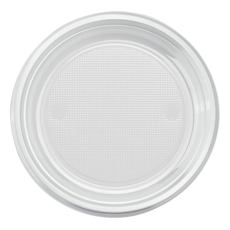 Assiette Plastique PS Plate Transparent Ø170mm (50 Unités)