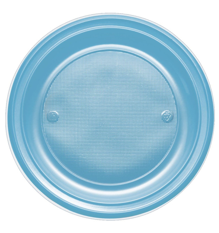 Assiette Plastique PS Plate Turquoise Ø170mm (1100 Unités)