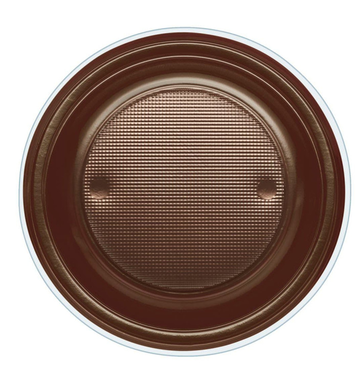 Assiette Plastique PS Creuse Chocolat Ø220mm (30 Unités)