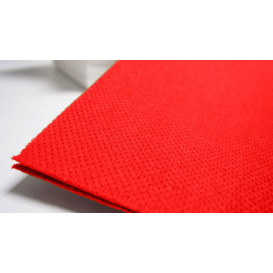 Serviette Papier Molletonnée 40x40 Rouge (1.200 Utés)