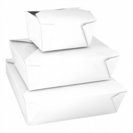 Boîte Carton Américaine Blanc 11,3x9x6,4cm 780ml (50 Utés)