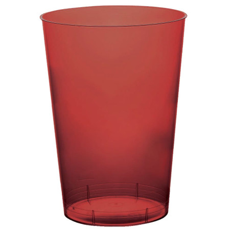 Plastic PS beker "Moon" bordeauxrood transparant 230ml (700 stuks)