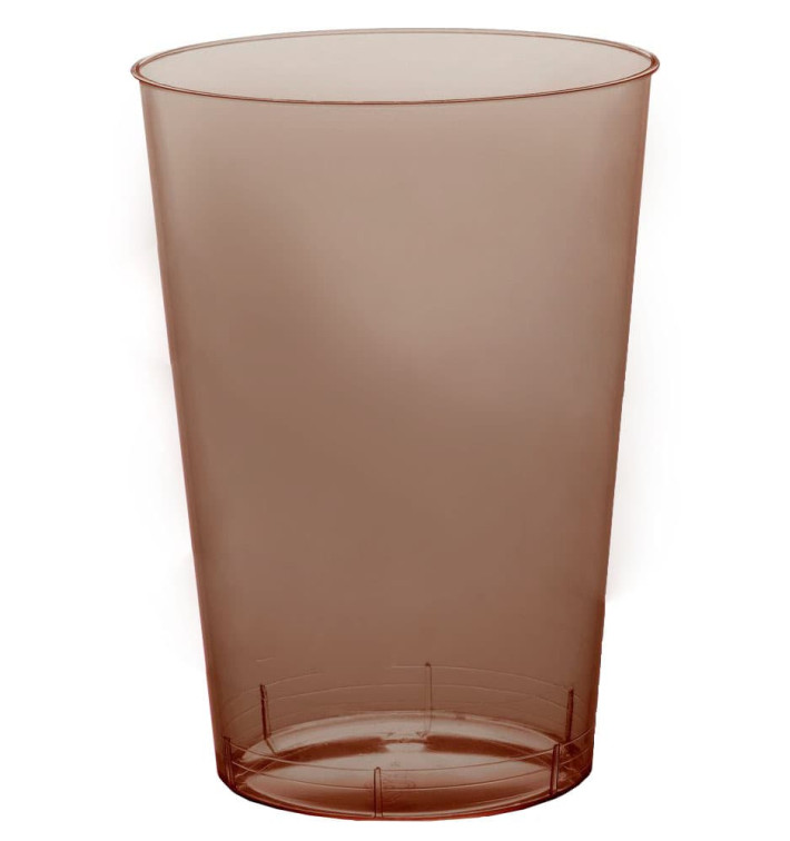 Verre Plastique Moon Marron Transp. PS 230ml (50 Unités)