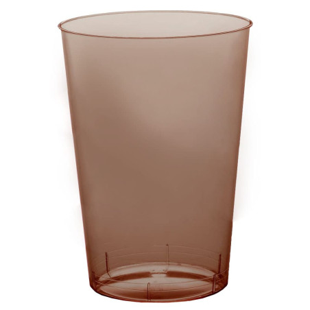 Verre Plastique Moon Marron Transp. PS 230ml (50 Unités)