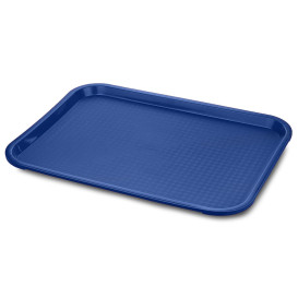 Plateau en Plastique Fast Food Bleu 35,5x45,3cm (1 Uté)