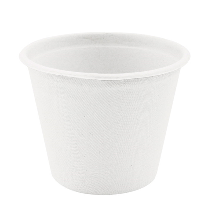 Pot Bio en Canne à Sucre Blanc Ø95mm 425ml (600 Utés)