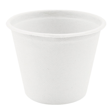 Pot Bio en Canne à Sucre Blanc Ø95mm 425ml (600 Utés)