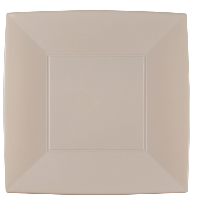 Assiette Plastique Réutilisable Plate Beige PP 290mm (12 Utés)