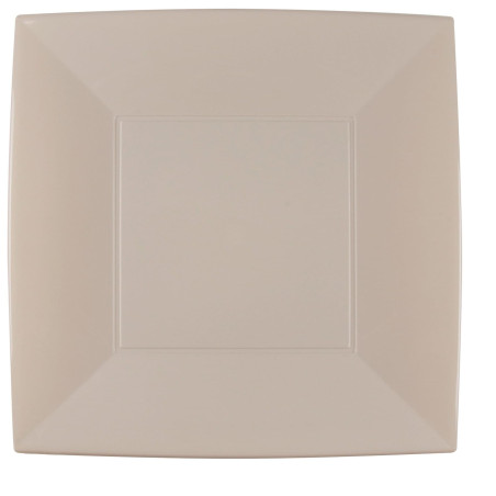 Assiette Dure Réutilisable Plate Beige PP 29cm (12 Utés)