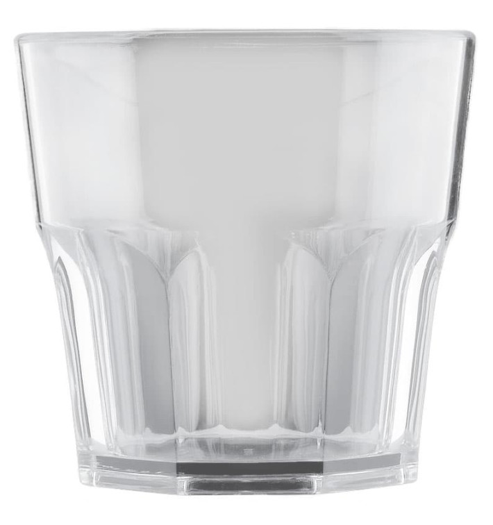 Plastic glas SAN Herbruikbaar "mini Drink" transparant 160ml (8 stuks) 