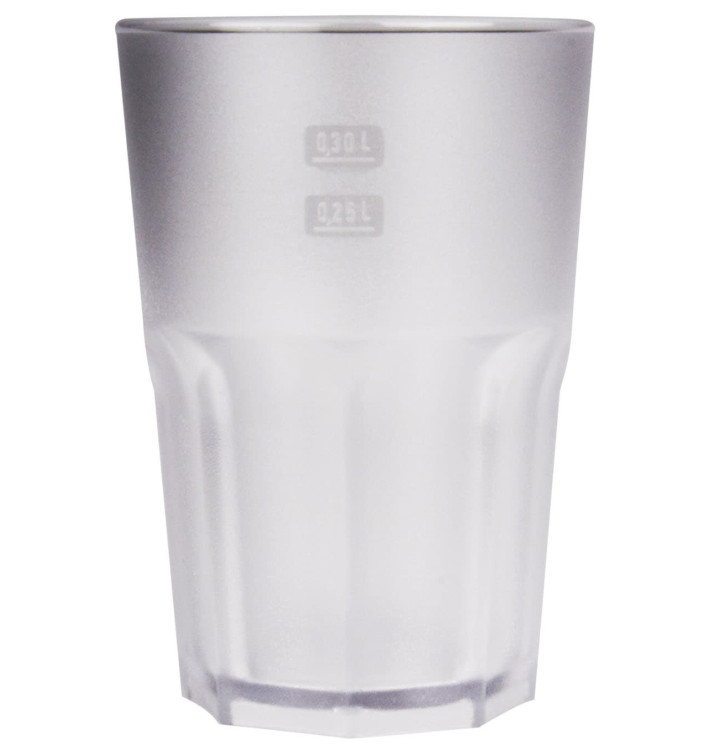 Plastic glas SAN Herbruikbaar "Frost" transparant 400 ml (5 stuks) 
