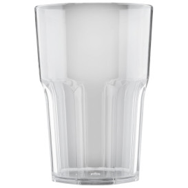 Plastic glas SAN Herbruikbaar "Graniten" transparant 400 ml (75 stuks)