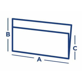 Papieren zak Vetvrij open 25x13/10cm wit (100 stuks)