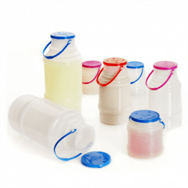 Plastic melk Container met handvat en Deksel 500 ml (10 stuks) 