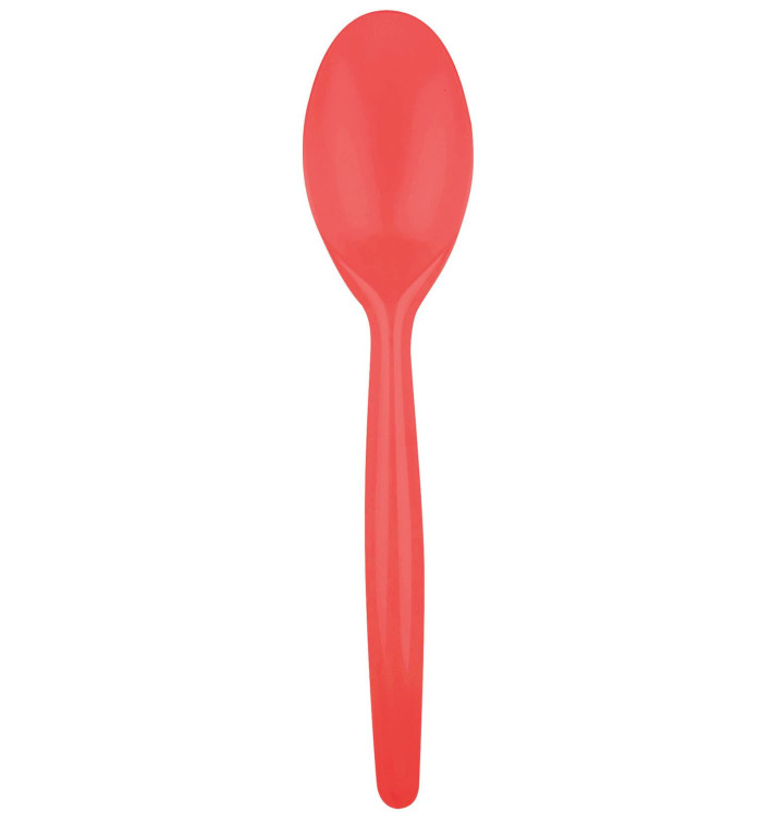 Plastic lepel  PS "Easy" rood 18,5 cm (20 stuks) 