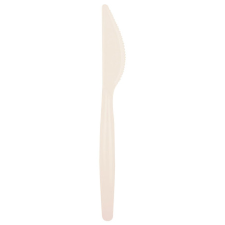 Plastic PS mes  "Easy" crème 18,5cm (20 stuks) 