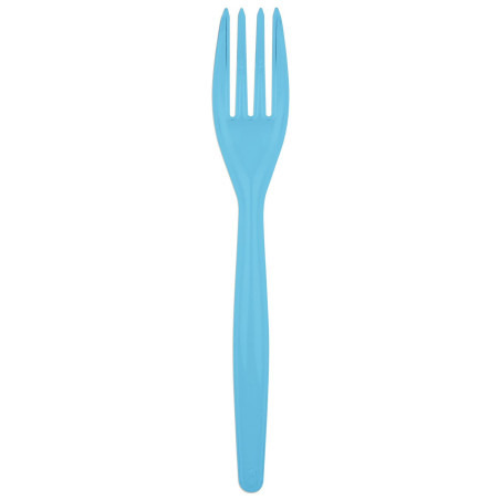 Fourchette Plastique Easy PS Turquoise 180mm (20 Unités)