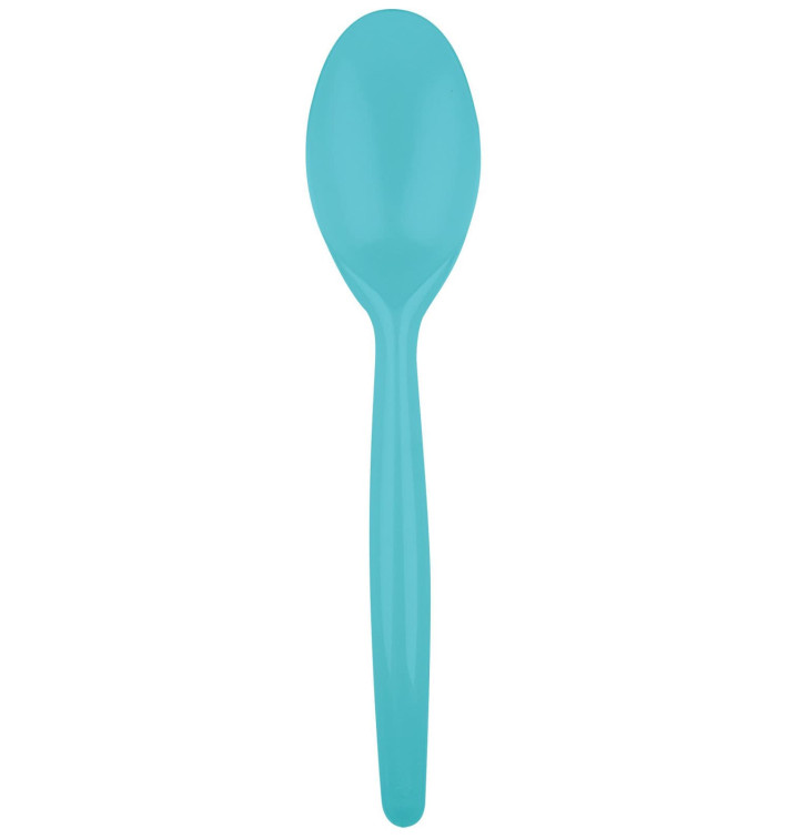 Cuillère Plastique Easy PS Turquoise 185mm (20 Unités)