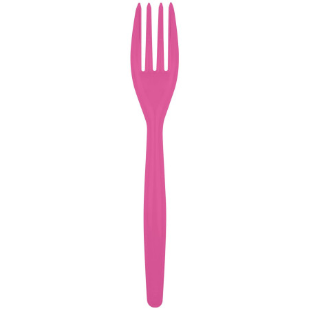 Fourchette Plastique Easy PS Fuchsia 180mm (20 Unités)