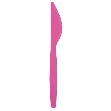 Plastic PS mes  "Easy" fuchsia 18,5cm (20 stuks) 