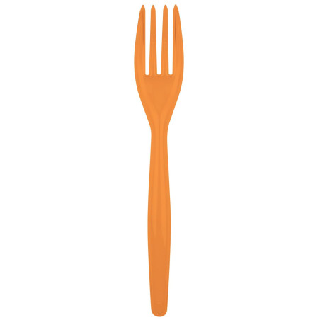 Fourchette Plastique Easy PS Orange 180mm (20 Unités)