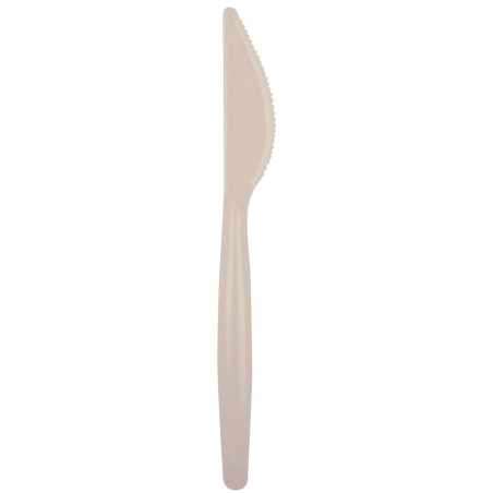 Plastic PS mes  "Easy" beige 18,5cm (20 stuks) 