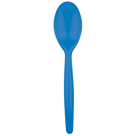 Plastic lepel  PS "Easy" blauw transparant 18,5 cm (20 stuks) 