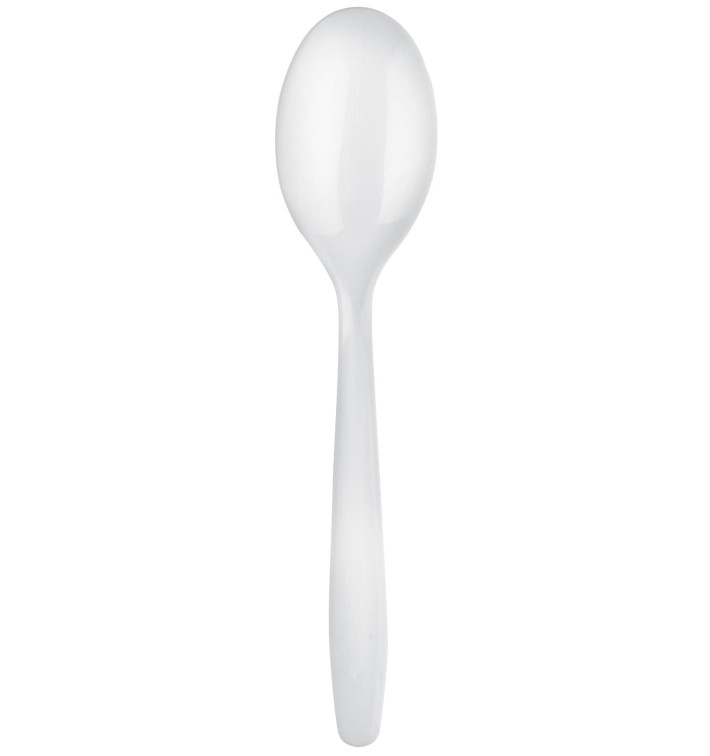 Cuillère Plastique Easy PP Blanc 175mm (100 Unités)