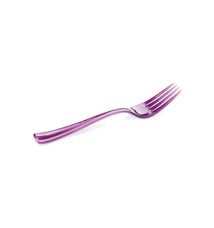 Fourchette Plastique Premium Aubergine 190mm (10 Unités)