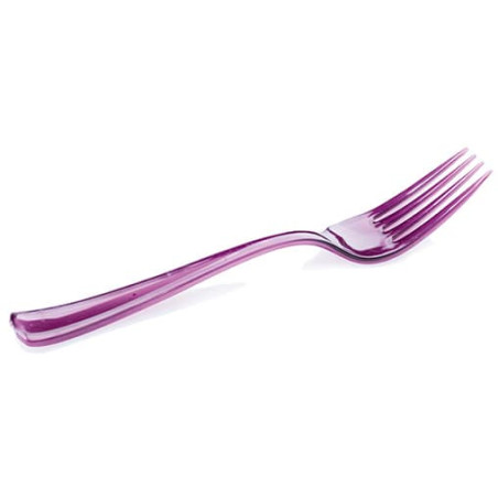 Fourchette Plastique Premium Aubergine 190mm (10 Unités)