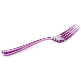 Plastic vork Premium aubergine kleur 19cm (180 stuks)
