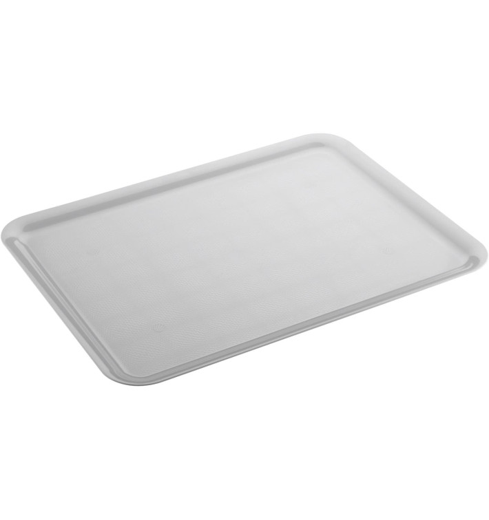 Plastic dienblad wit 37x50cm (4 stuks) 