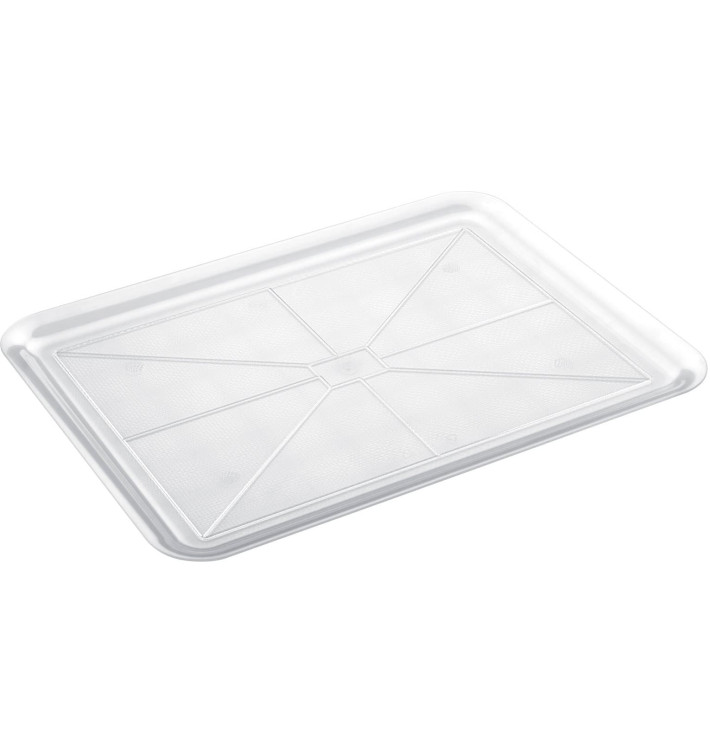 Plastic dienblad transparant 37x50cm (4 stuks) 