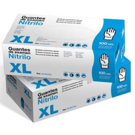 Gants Nitrile sans Poudre Bleu Taille XL 3,5g (1000 Utés)