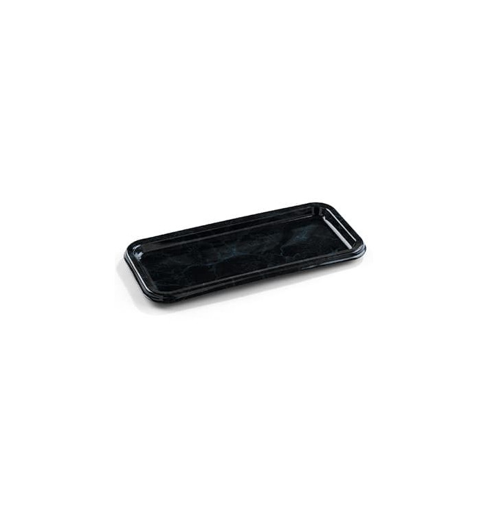 Plateau Plastique Rectangulaire Marbré 35x16 cm (5 Utés)