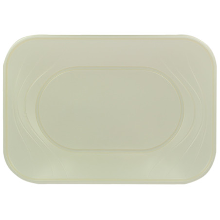 Plateau Plastique PP "X-Table" Perle 33x23cm (2 Utés)