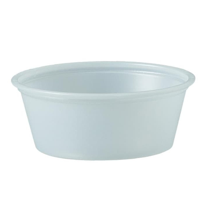 Pot à Sauce Plastique PS Trans. 44ml Ø6,6cm (2500 Utés)