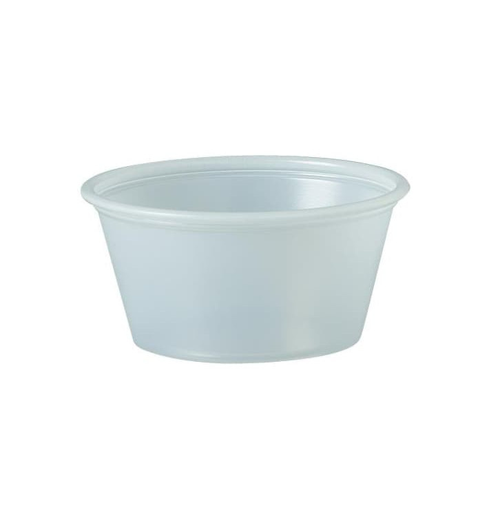 Pot à Sauce Plastique PS Trans. 60ml Ø6,6cm (250 Utés)