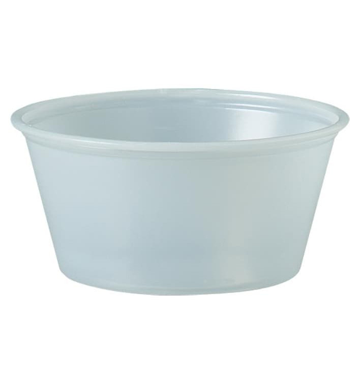 Plastic souffle beker PS transparant 100ml Ø7,3cm (250 stuks) 