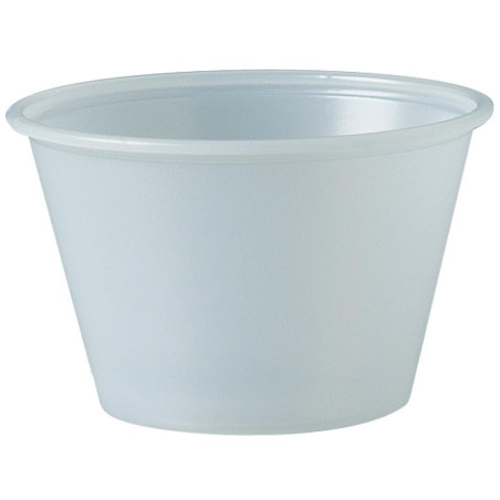 Pot Plastique PS Transparent à Sauce 120ml Ø7,5cm (250 Utés)