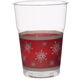 Plastic PS beker Kristal "Diamant" "Snowflake" 200ml (10 stuks)